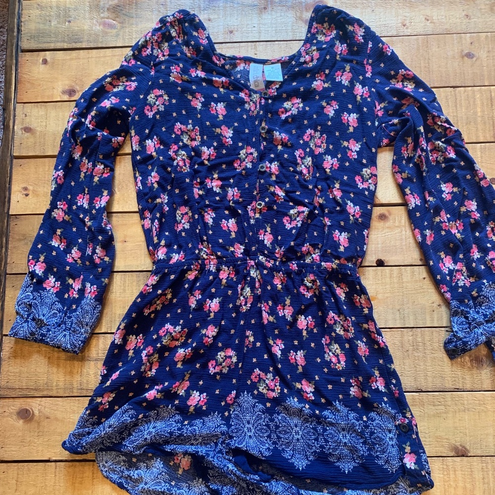 Adorable Navy blue floral romper
